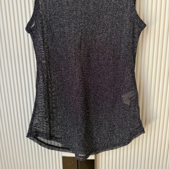 Free People Mesh Sparkle Tank, Base Layer size Small NWOT Silver New Years Eve - Picture 3 of 6
